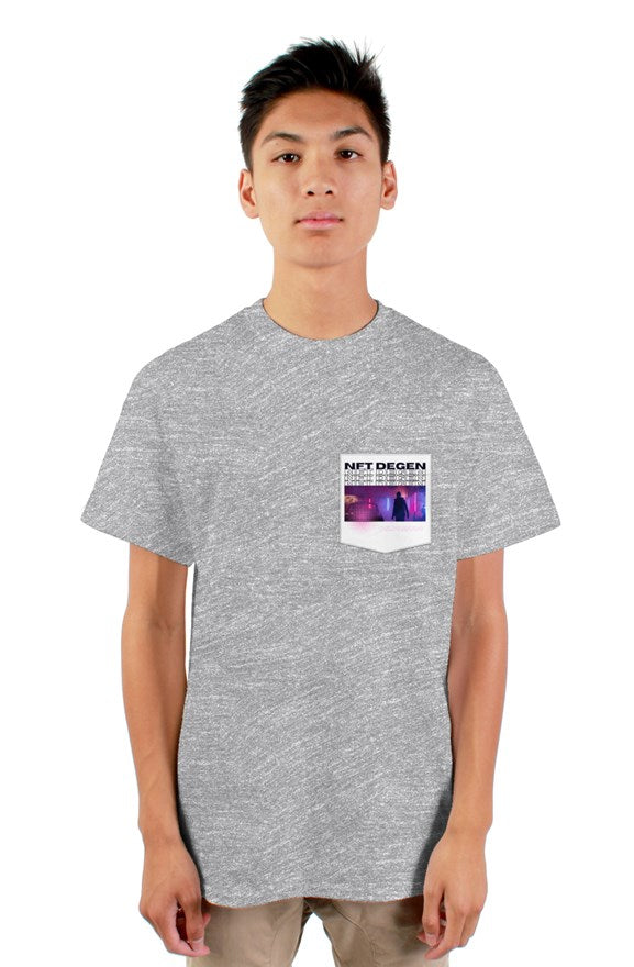 NFT Degen Men's T-Shirt with Graphic Pocket