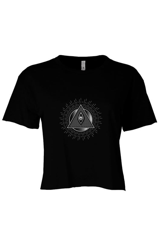 all seeing eye - festival womens cali crop