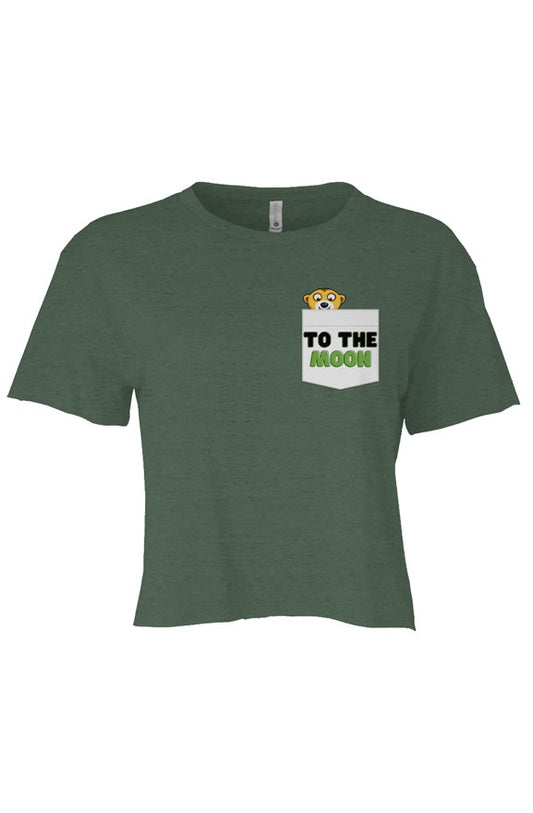 Meerkat To The Moon - Festival Womens Cali Crop Vee1