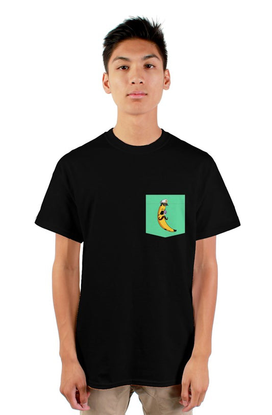 Boring Bananas Co #5777 Grafix Pocket T - Captain Stache
