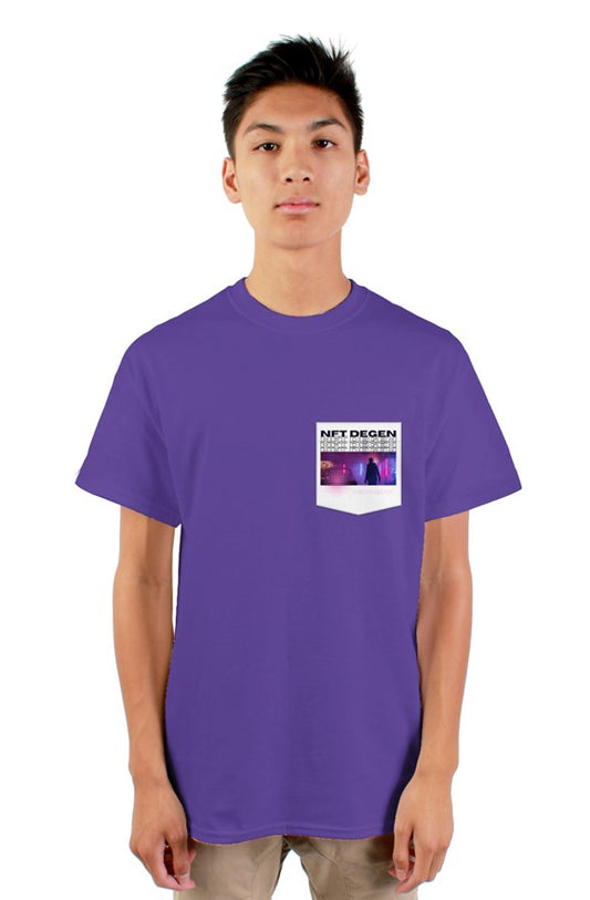 NFT Degen Men's T-Shirt with Graphic Pocket