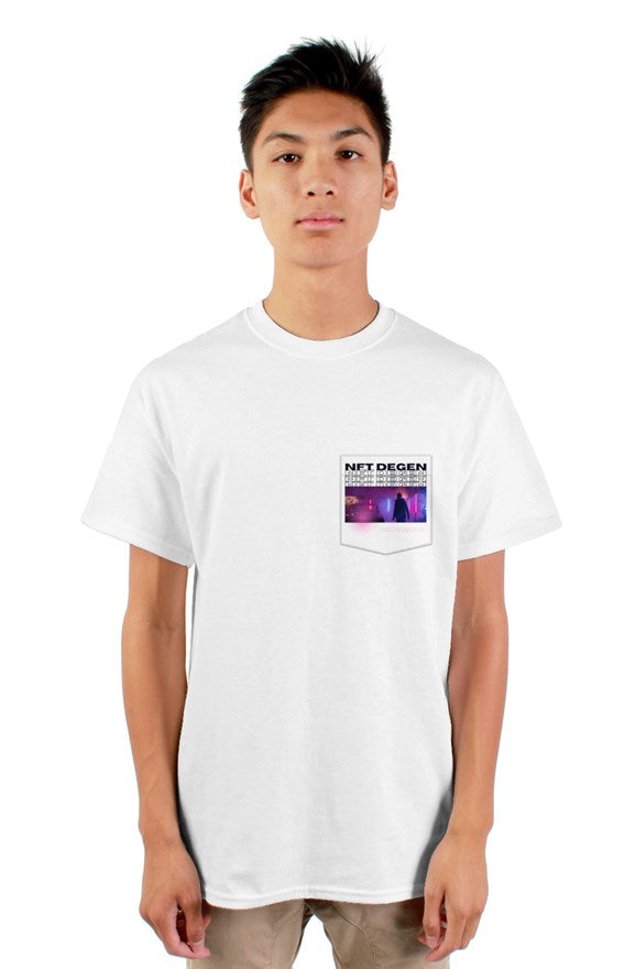 NFT Degen Men's T-Shirt with Graphic Pocket