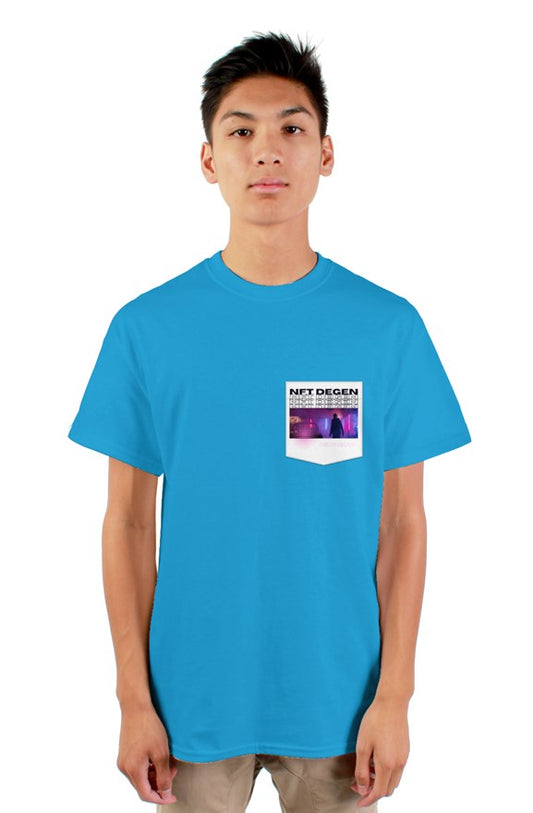 NFT Degen Men's T-Shirt with Graphic Pocket