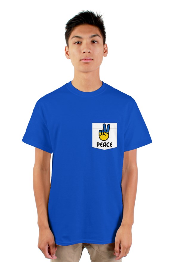 Peace Ukraine - T-Shirt For Men with Graphic Pocket