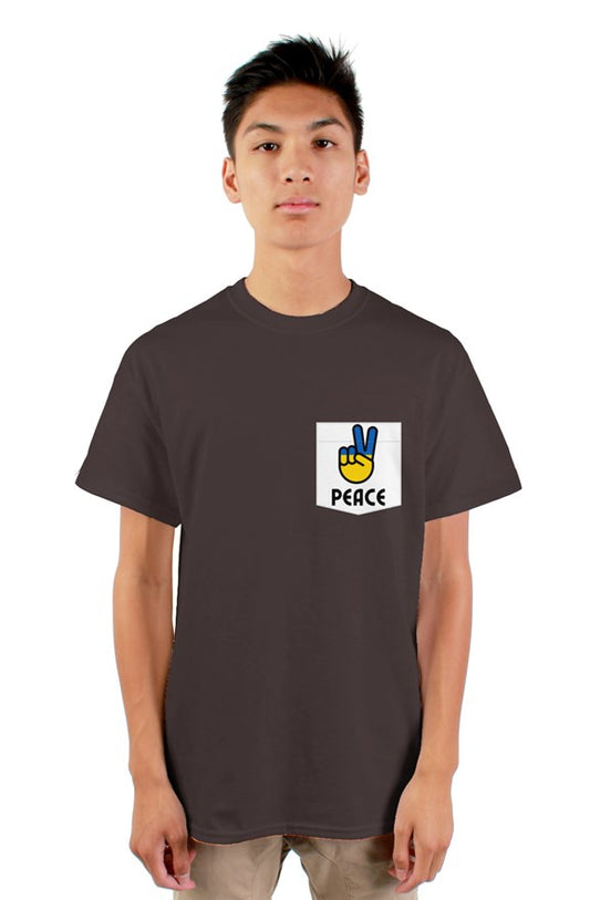 Peace Ukraine - T-Shirt For Men with Graphic Pocket