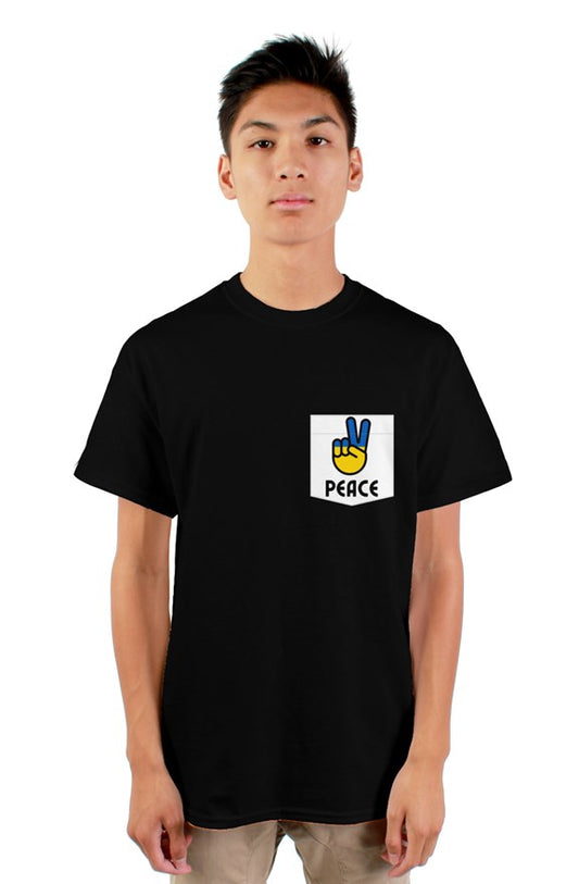 Peace Ukraine - T-Shirt For Men with Graphic Pocket