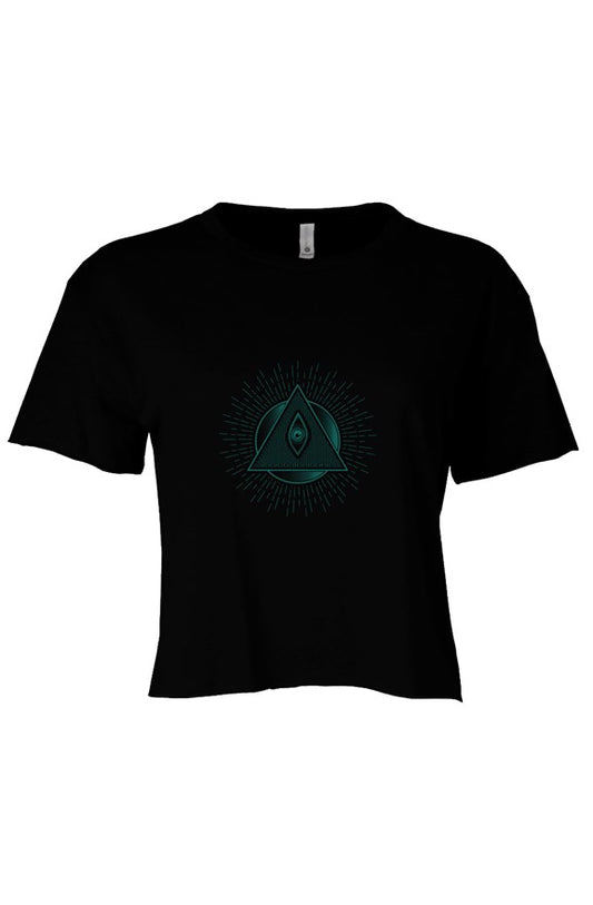 all seeing eye - festival womens cali crop