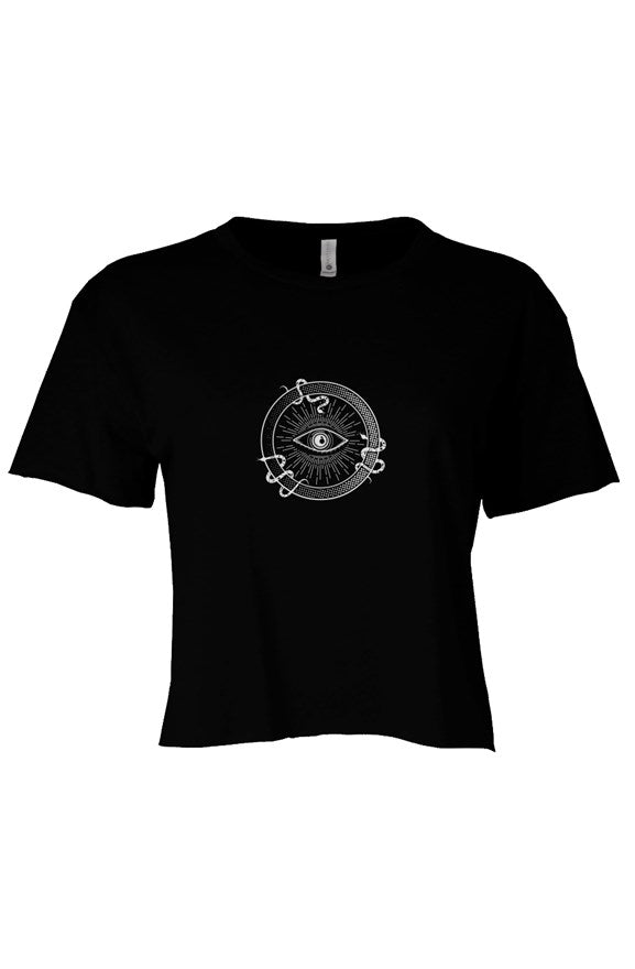 all seeing eye - festival womens cali crop v2