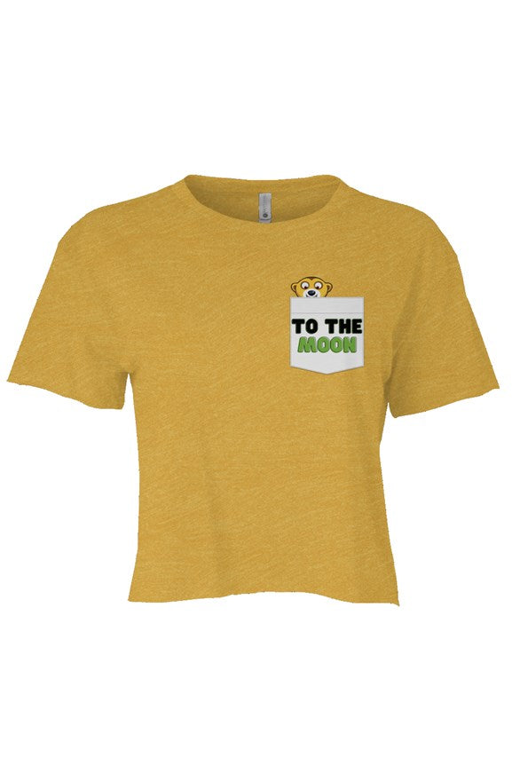 Meerkat To The Moon - Festival Womens Cali Crop Vee1