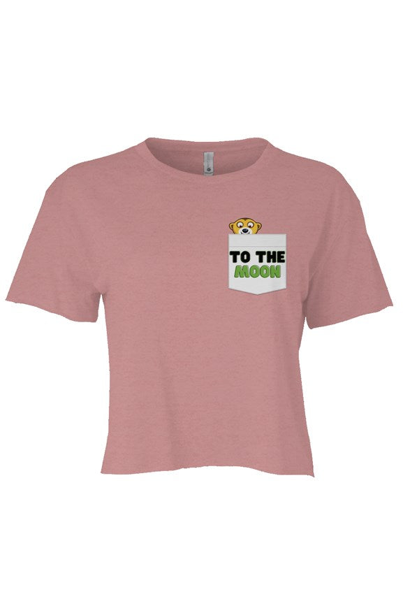 Meerkat To The Moon - Festival Womens Cali Crop Vee1