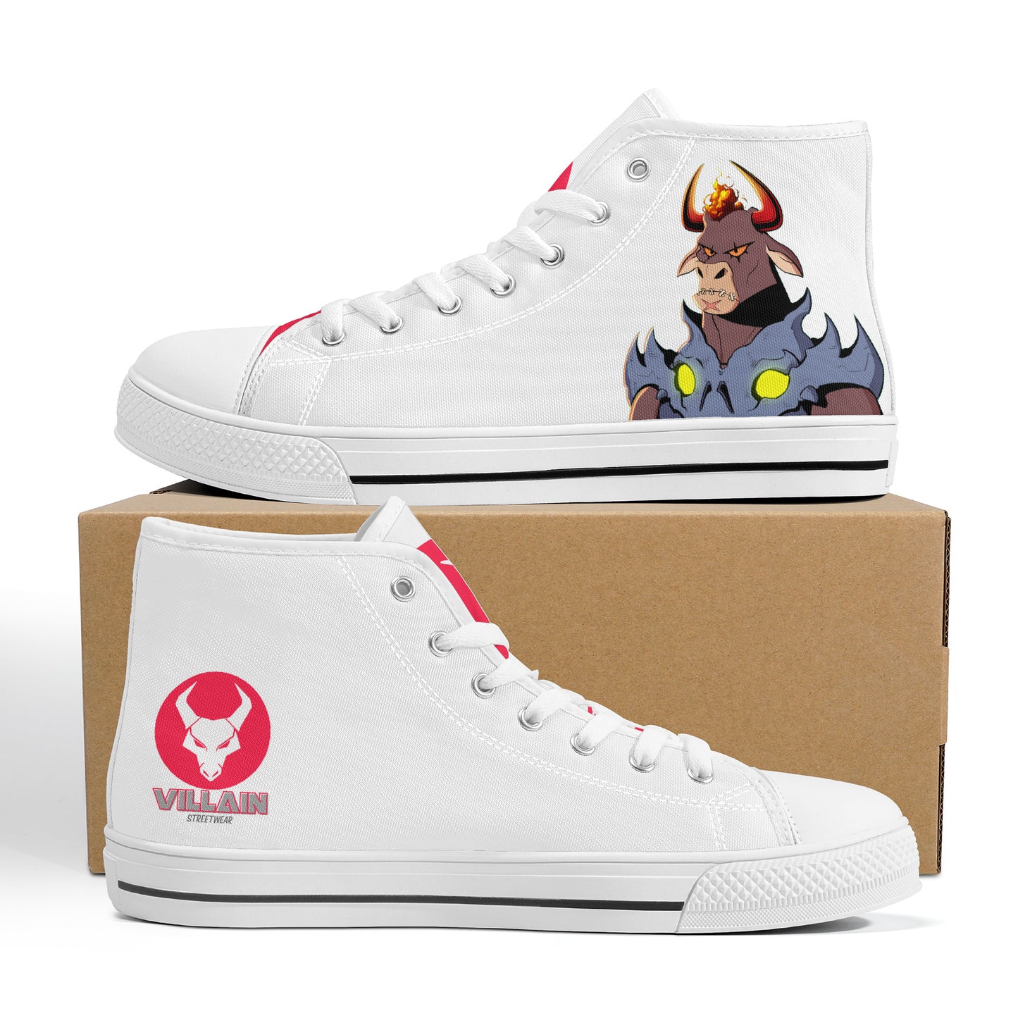 NFH VILLAINS Uncle Chuck's Hi-Top Canvas Shoes V2